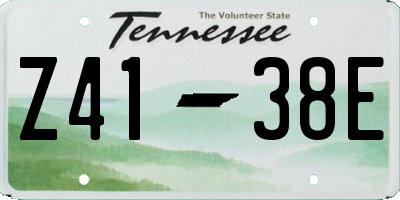 TN license plate Z4138E