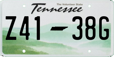 TN license plate Z4138G