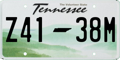 TN license plate Z4138M