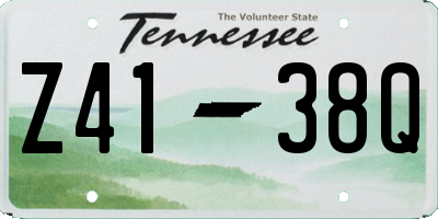 TN license plate Z4138Q