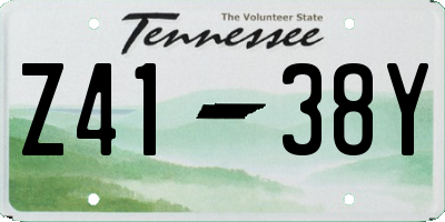 TN license plate Z4138Y