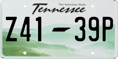 TN license plate Z4139P