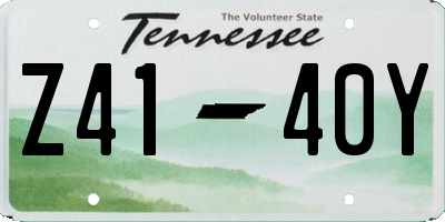 TN license plate Z4140Y