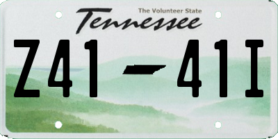 TN license plate Z4141I