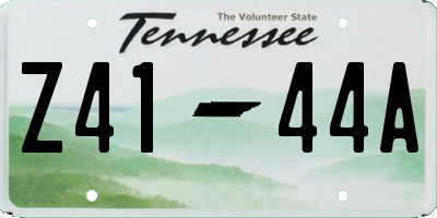 TN license plate Z4144A