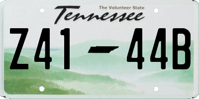 TN license plate Z4144B