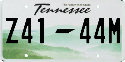 TN license plate Z4144M