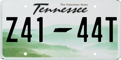 TN license plate Z4144T