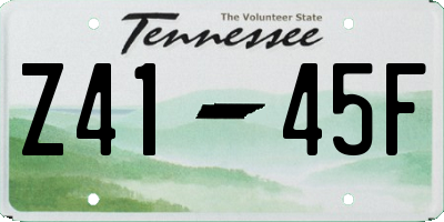 TN license plate Z4145F