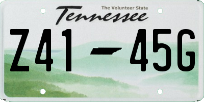 TN license plate Z4145G