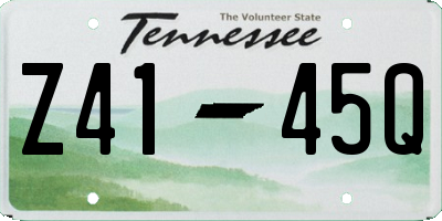 TN license plate Z4145Q