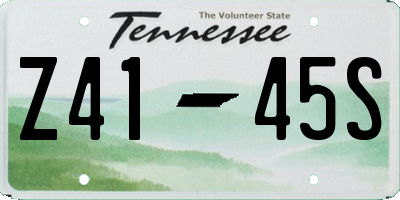 TN license plate Z4145S