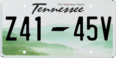 TN license plate Z4145V