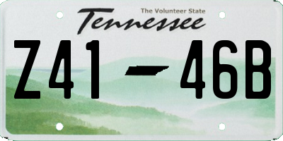TN license plate Z4146B