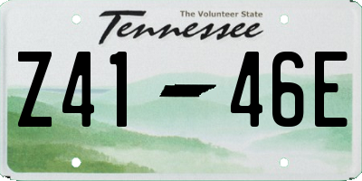 TN license plate Z4146E