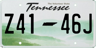 TN license plate Z4146J