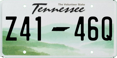 TN license plate Z4146Q
