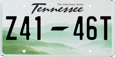 TN license plate Z4146T