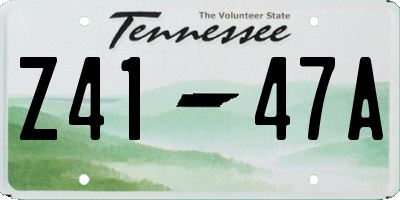 TN license plate Z4147A