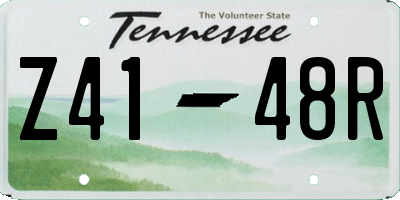 TN license plate Z4148R