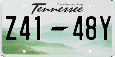 TN license plate Z4148Y