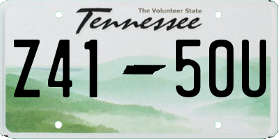 TN license plate Z4150U