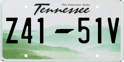 TN license plate Z4151V