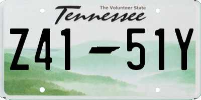 TN license plate Z4151Y
