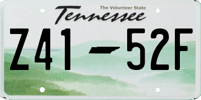 TN license plate Z4152F