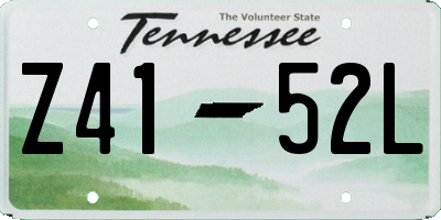TN license plate Z4152L