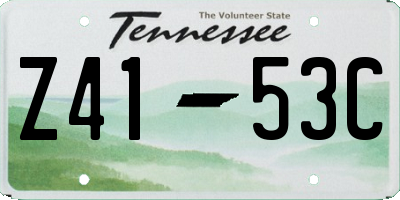 TN license plate Z4153C