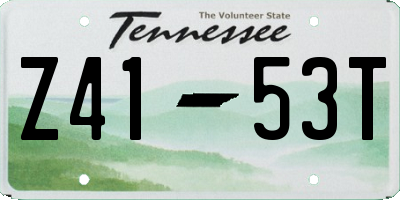 TN license plate Z4153T
