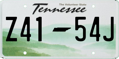 TN license plate Z4154J