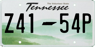 TN license plate Z4154P