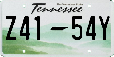 TN license plate Z4154Y