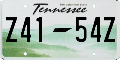 TN license plate Z4154Z