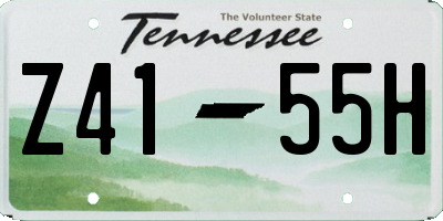 TN license plate Z4155H