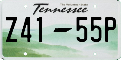 TN license plate Z4155P