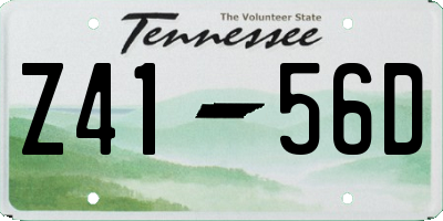 TN license plate Z4156D