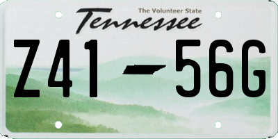 TN license plate Z4156G