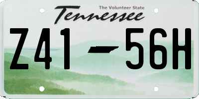 TN license plate Z4156H