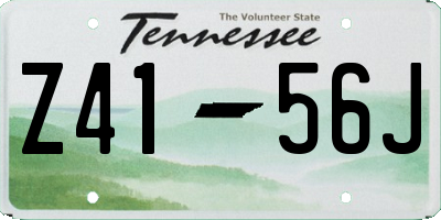 TN license plate Z4156J