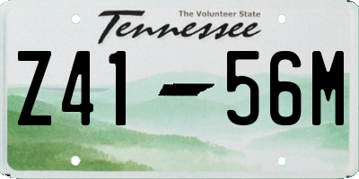 TN license plate Z4156M