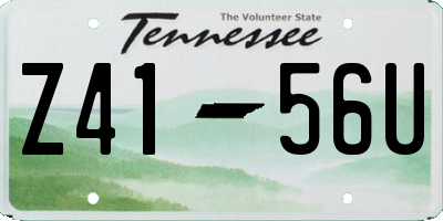 TN license plate Z4156U