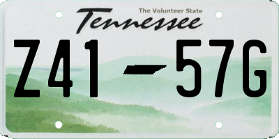 TN license plate Z4157G