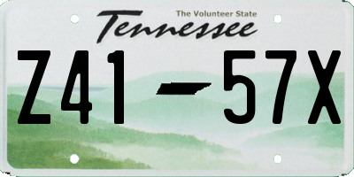 TN license plate Z4157X