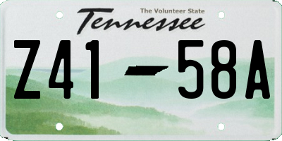 TN license plate Z4158A