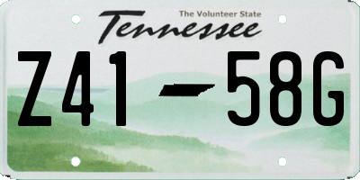 TN license plate Z4158G