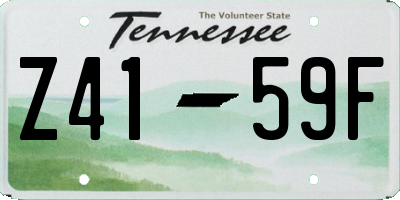 TN license plate Z4159F