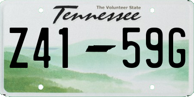 TN license plate Z4159G